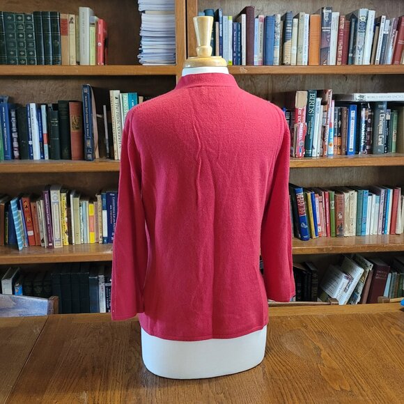 Charter Club 100%  cashmere women's sweater in coral red, size L - Picture 6 of 8